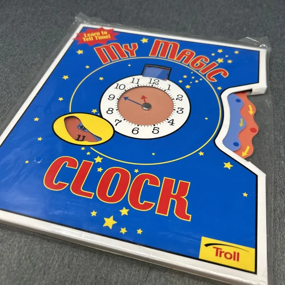 VTG 2001 Learn To Tell Time My Magic Clock By Troll Homeschooling Educate SEALED